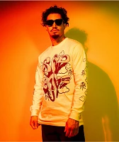 SAD BOYZ by Junior H Trippy Wiggles White Long Sleeve T-Shirt