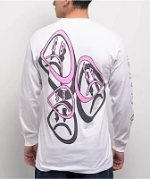 SAD BOYZ by Junior H Trippy Wiggles White Long Sleeve T-Shirt