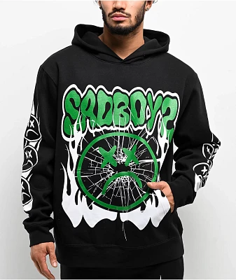 SAD BOYZ by Junior H Web Black Hoodie