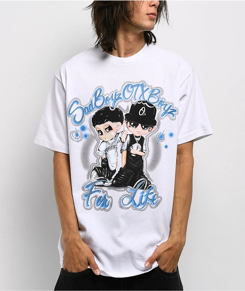 SAD BOYZ by Junior H x OTXBOYZ Precious White T-Shirt