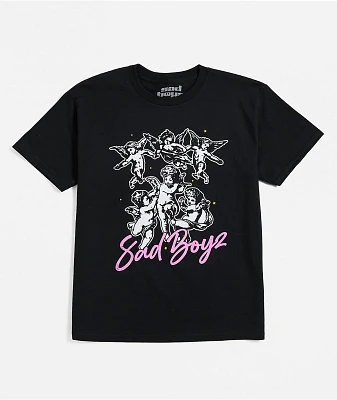SADBOYZ by Junior H Kids Angels Black T-Shirt