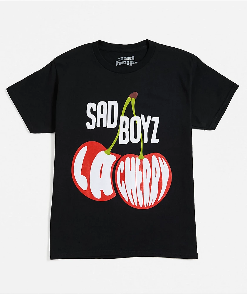 SADBOYZ by Junior H Kids La Cherry Black T-Shirt