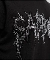 SADBOYZ by Junior H Rhinestone Logo Black T-Shirt