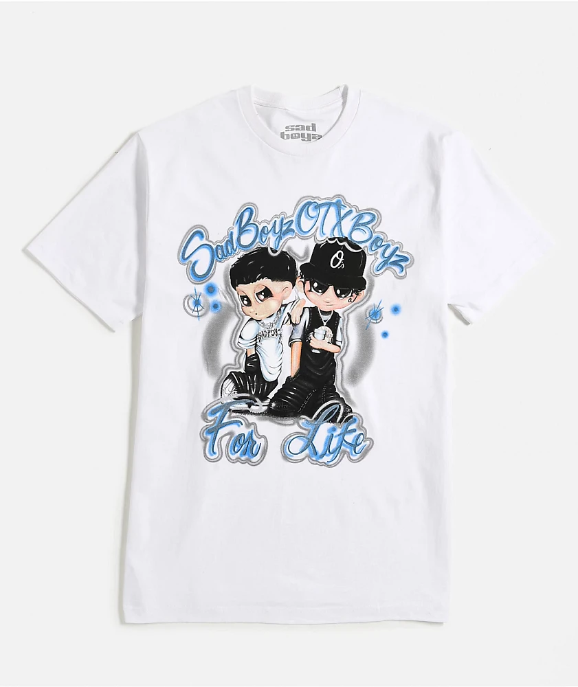 SADBOYZ by Junior H x OTXBOYZ Precious White T-Shirt