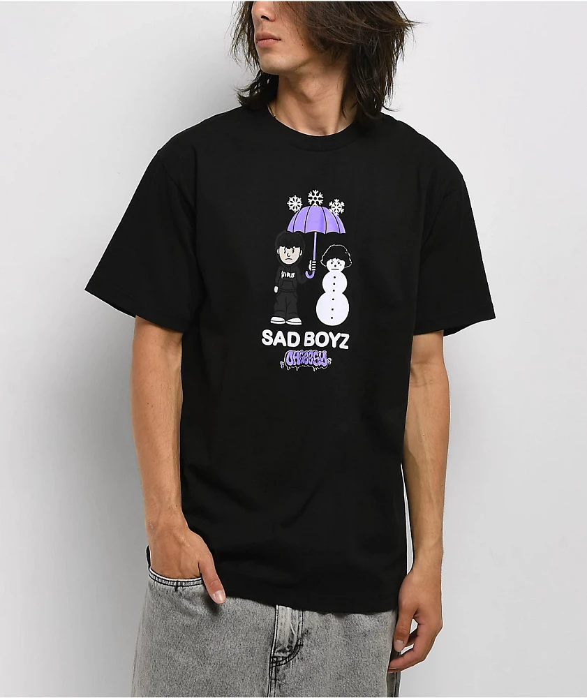 SADBOYZ by Junior H x OTXBOYZ Snowman Black T-Shirt