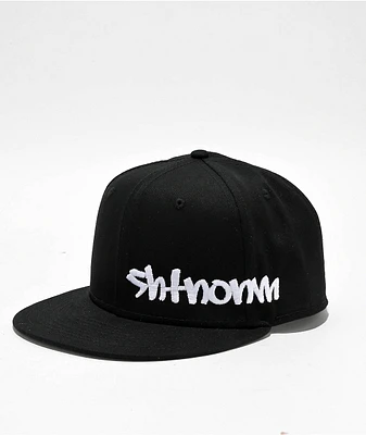 SHTNONM Graffiti Black & White Snapback Hat