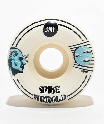 SML. Lucidity Series Arnold 54mm 99a V Cut White Skateboard Wheels
