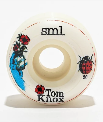 SML. Lucidity Series Knox 52mm 99a V Cut White Skateboard Wheels