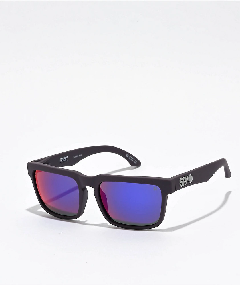 SPY Helm Matte Plum & Happy Purple Spectra Mirror Sunglasses