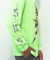 SUS BOY Chest Cavity Neon Green Long Sleeve T-Shirt