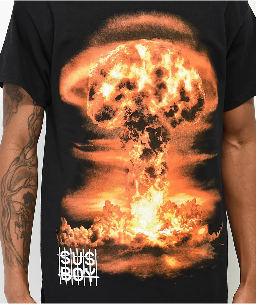 SUS BOY Mushroom Cloud Black T-Shirt
