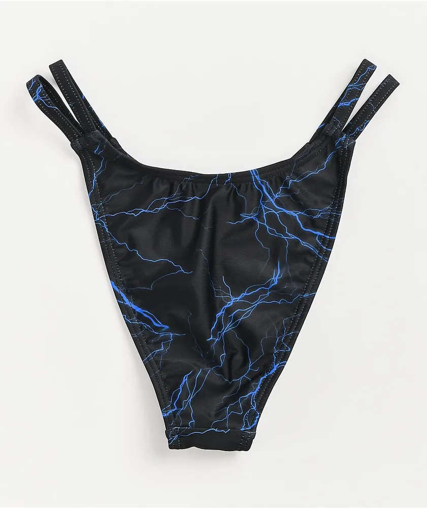 SWIXXZ Blue Thunder High Leg Bikini Bottom