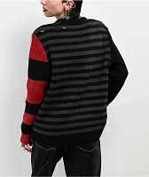 SWIXXZ Cyber Heart Black Stripe Sweater