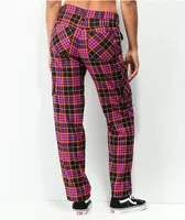 SWIXXZ Electric Chrome Red & Purple Plaid Pants