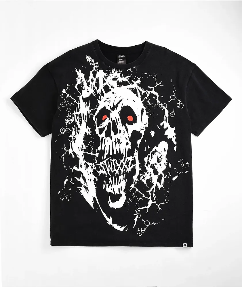 SWIXXZ Skull Black Crop T-Shirt