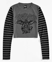 SWIXXZ Heavenly Grey Stripe Long Sleeve T-Shirt
