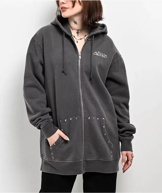 Zine Zippin Grey Zip Hoodie