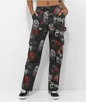 SWIXXZ Monster Pattern Black Cargo Pants