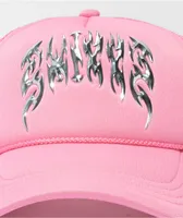 SWIXXZ Pink Chrome Trucker Hat