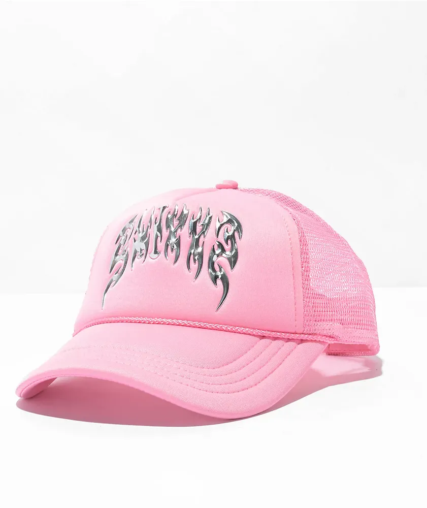 SWIXXZ Pink Chrome Trucker Hat