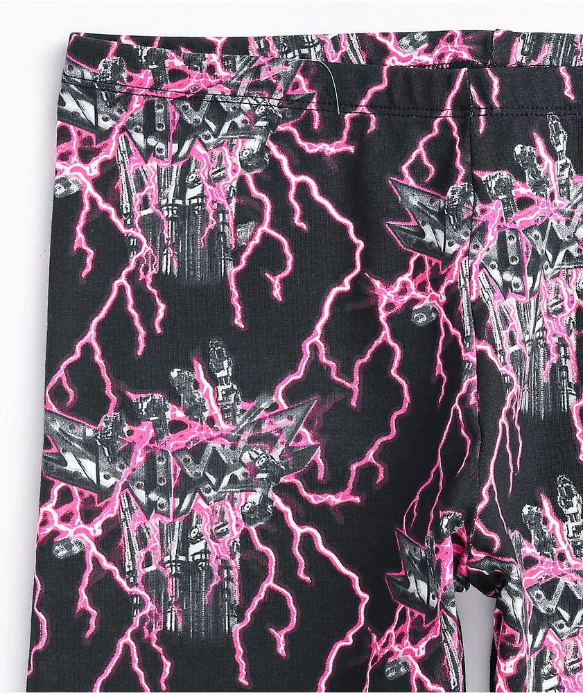SWIXXZ Pink Lightning Black Bike Shorts