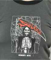 SWIXXZ Reaper Mixed Grey & Black Crop Long Sleeve T-Shirt