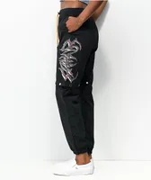 SWIXXZ Rustic Metal Black Track Pants