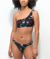 SWIXXZ Trouble Black Bandeau Bikini Top