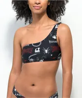 SWIXXZ Trouble Black Bandeau Bikini Top