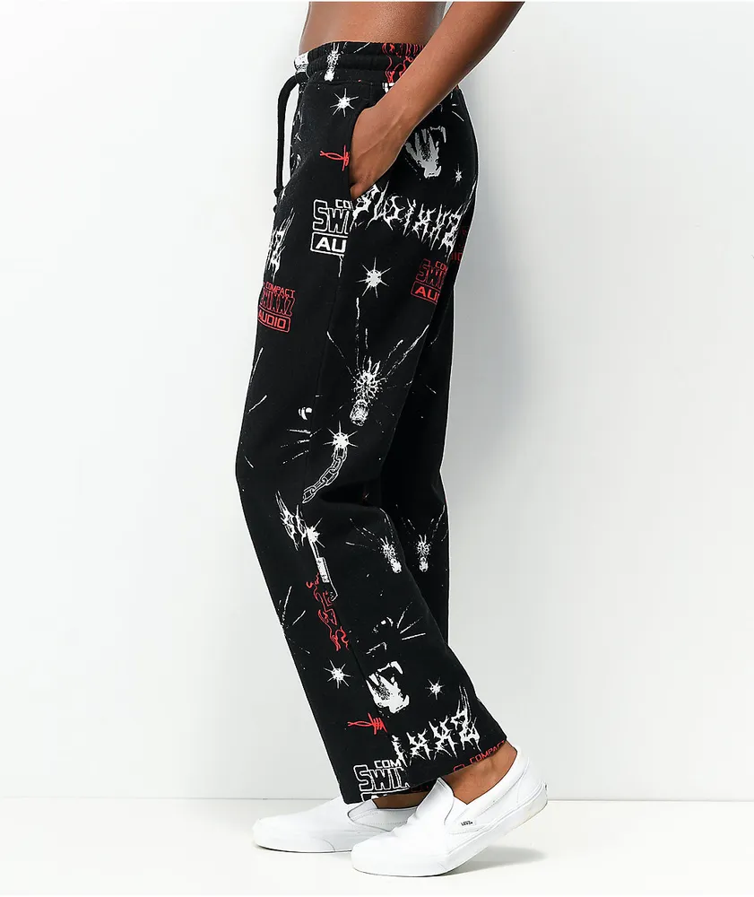 SWIXXZ Trouble Flared Black Sweatpants