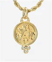 Saint Midas Cupid 20" Gold Necklace