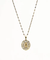 Saint Midas Diamond Cut Guadalupe 18" Gold Necklace