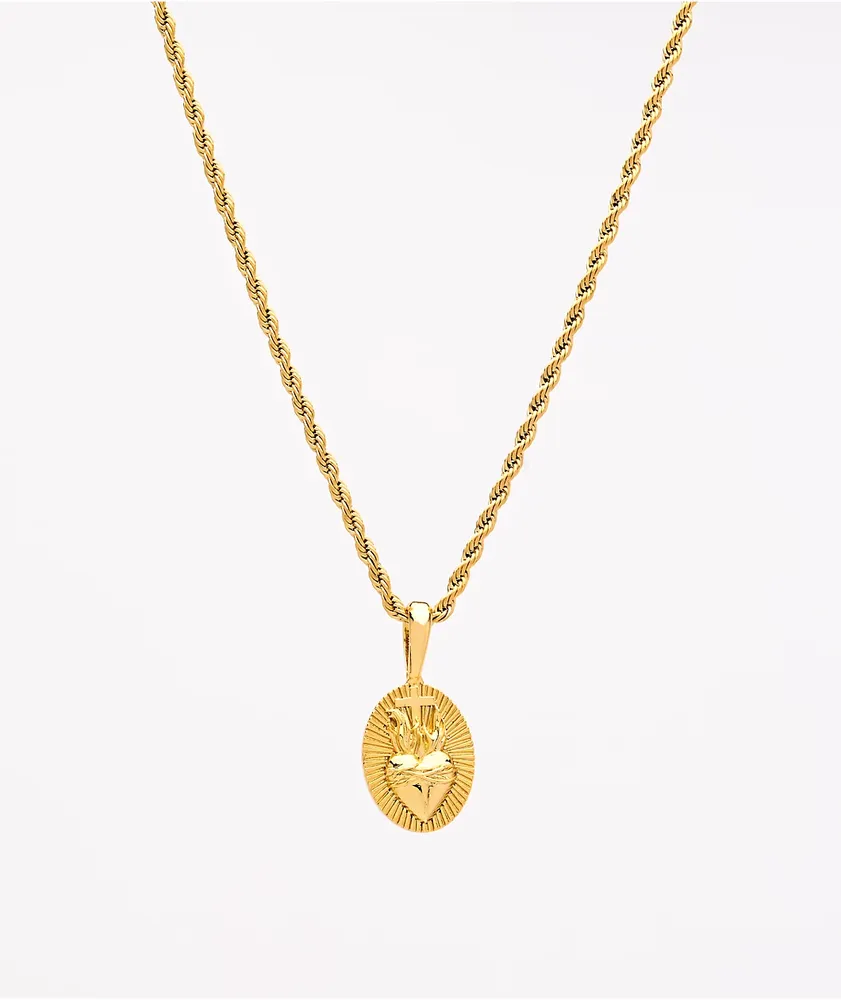 Small Rope Chain Necklace (Gold)