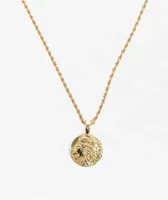 Saint Midas Lion Pendant Gold Chain Necklace