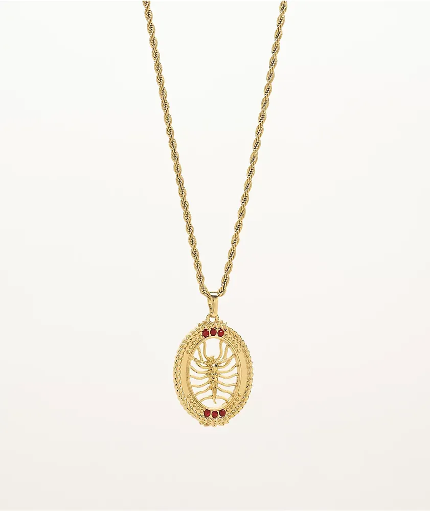 Saint Midas Scorpion King Gold  20" Necklace