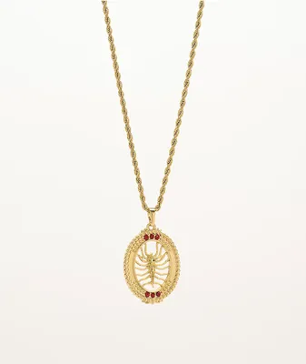 Saint Midas Scorpion King Gold  20" Necklace