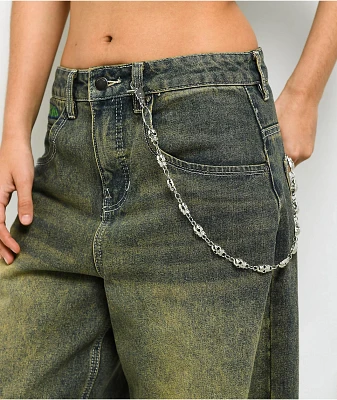 Saint Midas Skull Silver Pocket Chain