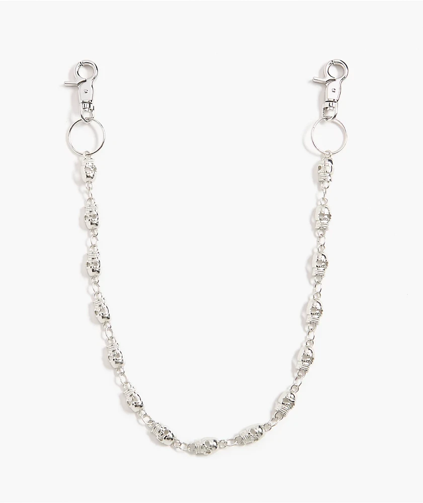 Saint Midas Skull Silver Pocket Chain