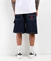 Salem7 Blingy Jorts Blue Denim Shorts