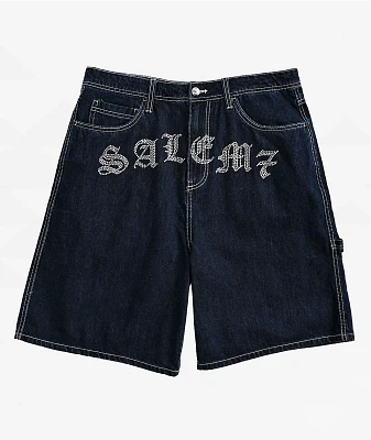 Salem7 Blingy Jorts Blue Denim Shorts