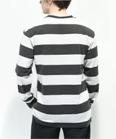 Salem7 Hoodbat Black & White Stripe Long Sleeve T-Shirt