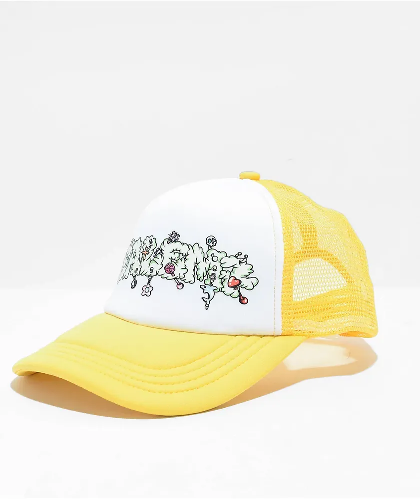 Salem7 Pierced Yellow & White Trucker Hat