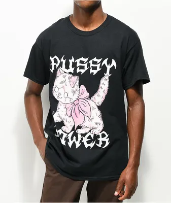 Salem7 Pussy Power Black T-Shirt