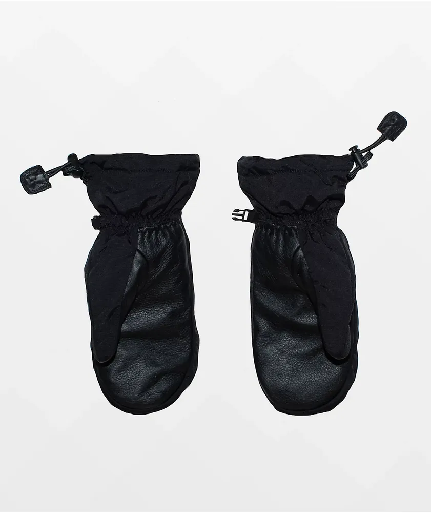 Salmon Arms Classic Black & Black Snowboard Mittens