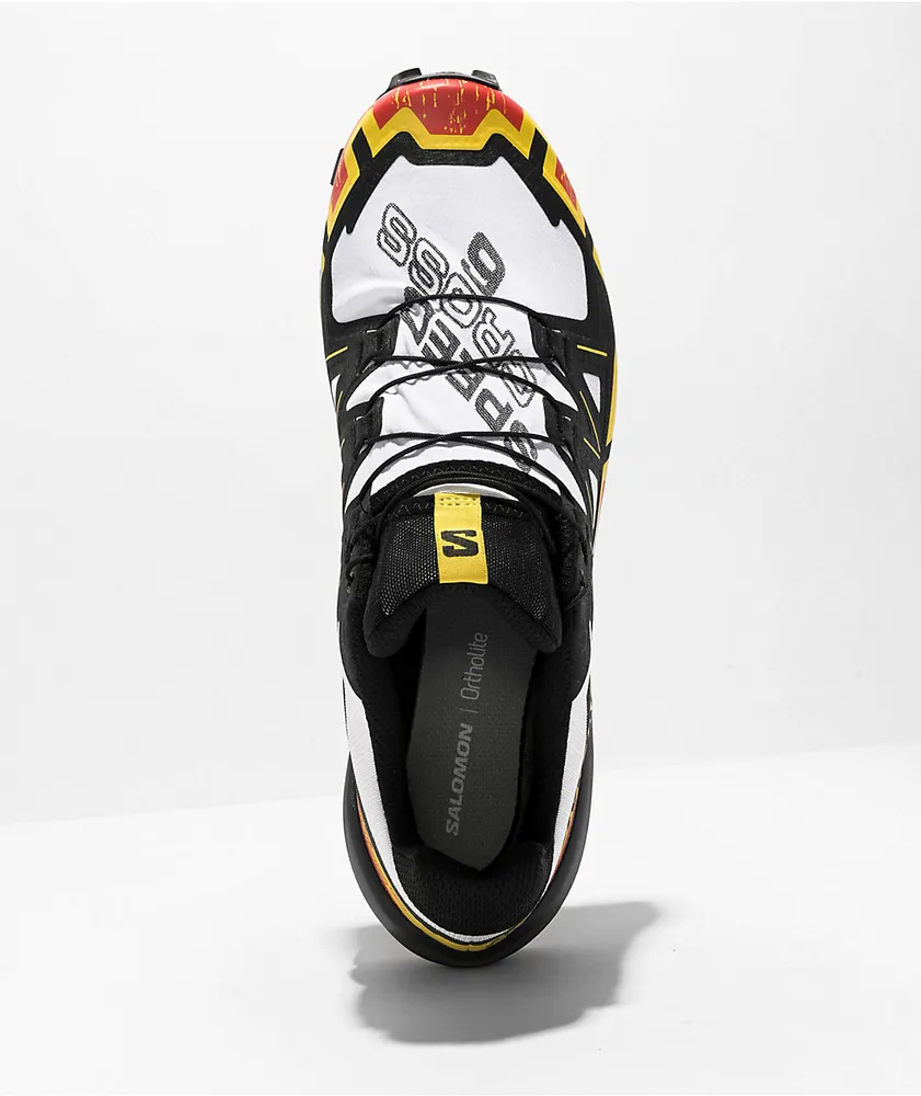Salomon Speedcross 6 White, Black & Empire Yellow Shoes