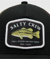 Salty Crew Big Mouth Black & Camo Trucker Hat