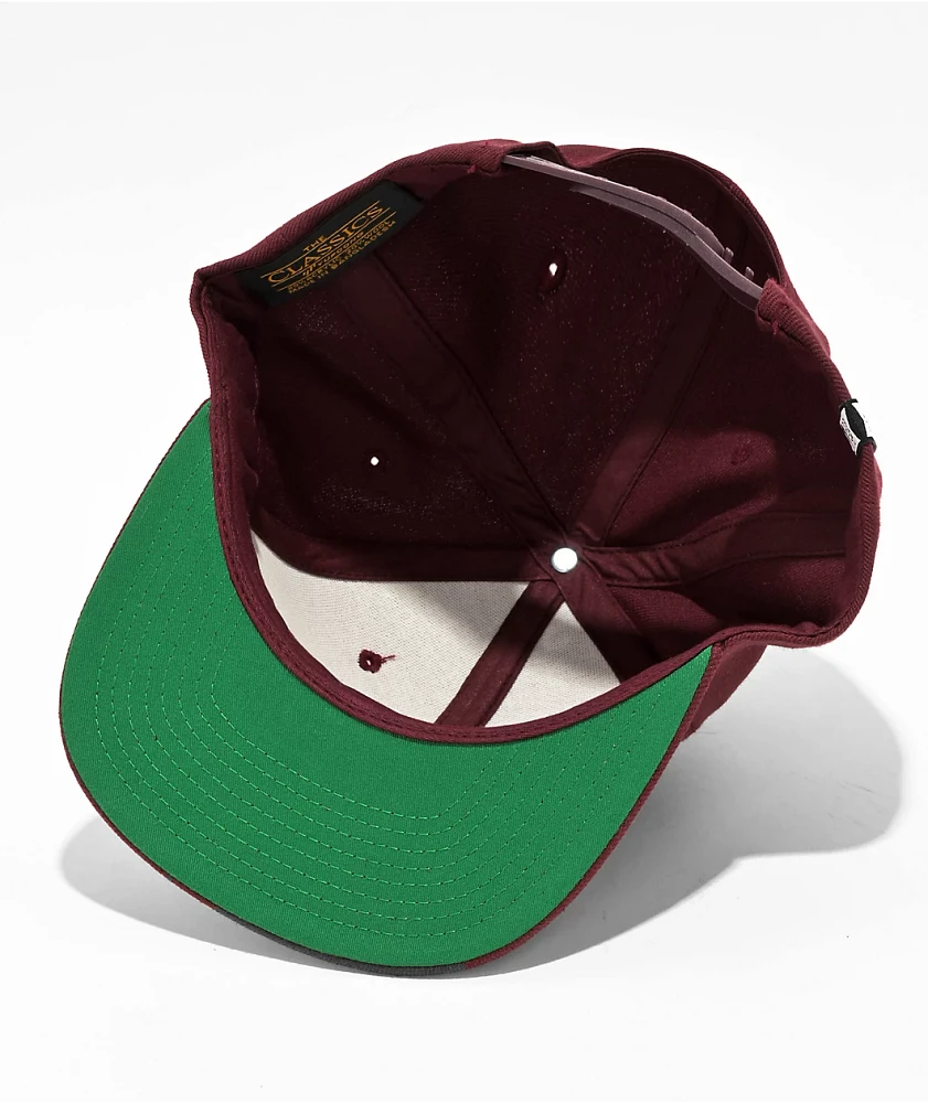 Salty Crew Deep Reach Burgundy  Snapback Hat