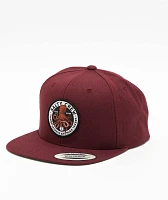 Salty Crew Deep Reach Burgundy  Snapback Hat