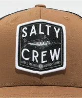 Salty Crew Fishery Retro Brown Trucker Hat
