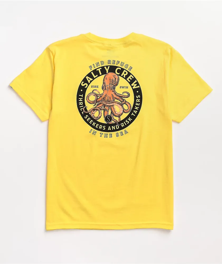 Salty Crew Kids' Reach Yellow T-Shirt